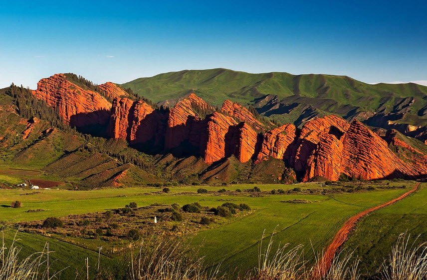 Jeti-Oguz Rocks (Seven Bulls), Near Karakol, Issyk-Kul, Kyrgyzstan